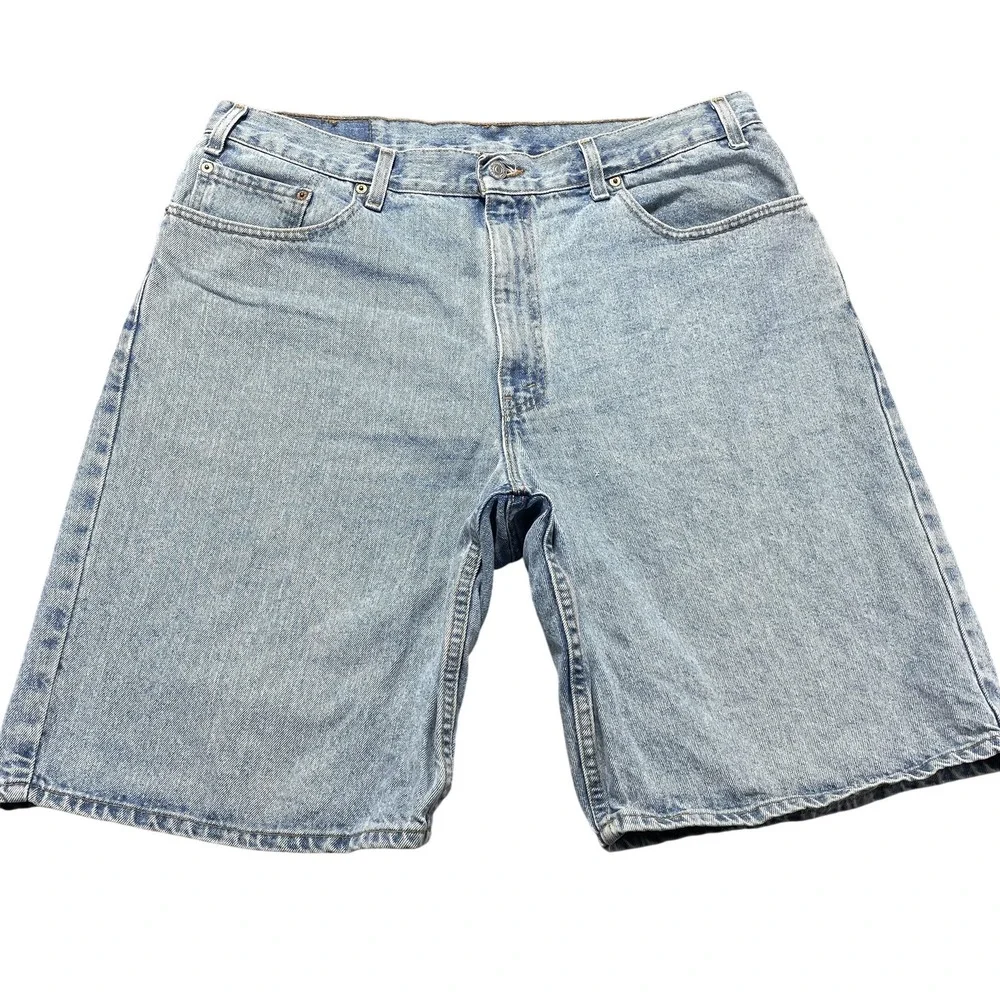 Vintage Levis 560 Shorts Mens 38 Blue Denim Bermuda 11